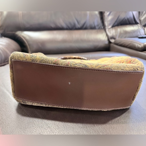 Fossil Woven Sunset Tote with Bamboo-Style Handle - Gold & Brown - Picture 3 of 8